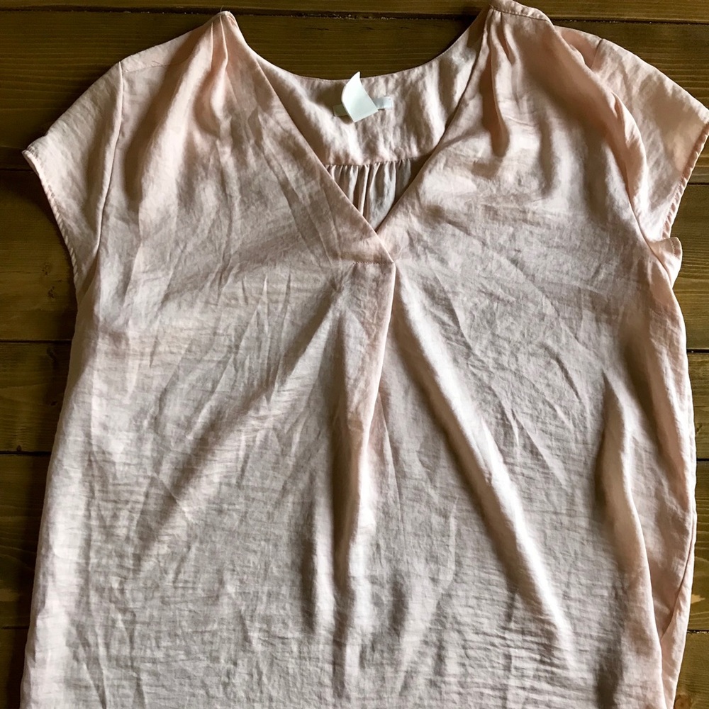 Light pink H&M short sleeve blouse